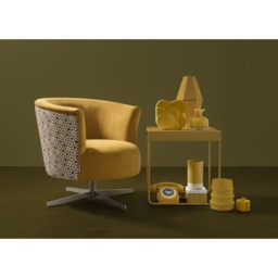 Orla Kiely Lily Swivel Chair - House Plain Fabric - thumbnail 7