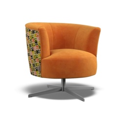 Orla Kiely Lily Swivel Chair - House Plain Fabric - thumbnail 2