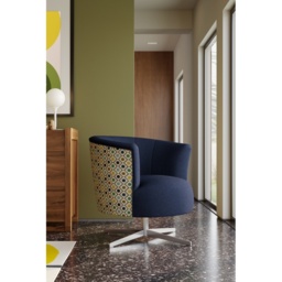 Orla Kiely Lily Swivel Chair - House Plain Fabric - thumbnail 1