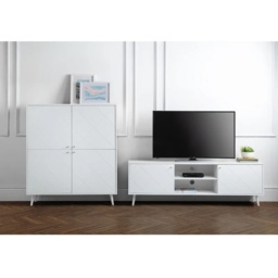 Julian Bowen Moritz TV Unit - White - thumbnail 7