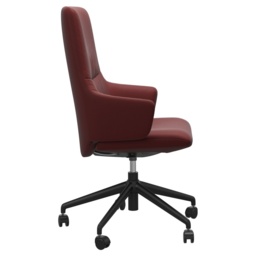 Stressless Mint High Back Home Office Chair With Arms - Paloma Leather - thumbnail 4