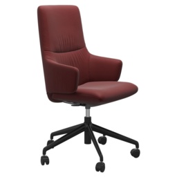 Stressless Mint High Back Home Office Chair With Arms - Paloma Leather - thumbnail 3