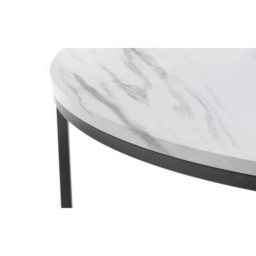 Julian Bowen Bellini Round Nesting Coffee Table - White Marble - thumbnail 3