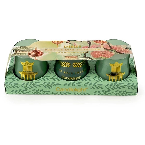 Candlelight Set of 3 Candles Chengdu Sakura Blossom - image 1