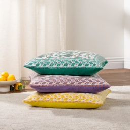 Paoletti Mentera Cushion 50cm - Oasis Green/Lilac - thumbnail 6