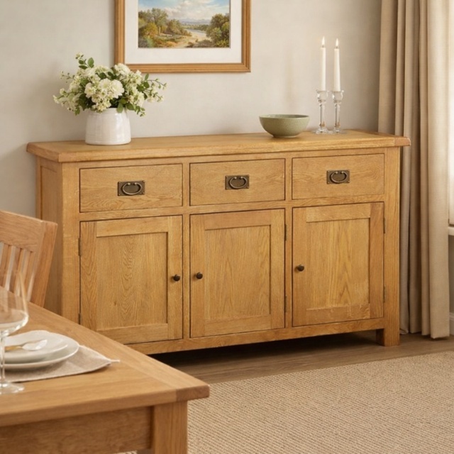 Ascot Rustic Oak Large Sideboard - image 1