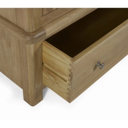 Julian Bowen Memphis 2 Door 1 Drawer Wardrobe - Limed Oak - thumbnail 5