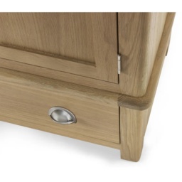 Julian Bowen Memphis 2 Door 1 Drawer Wardrobe - Limed Oak - thumbnail 7