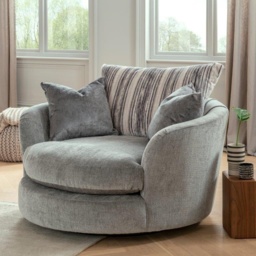 Freddie Fabric Cuddler Swivel Chair - Fabric Grade C - thumbnail 1