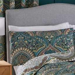 Dreams and Drapes Design Palais Reversible Teal Duvet Set - Single - thumbnail 2