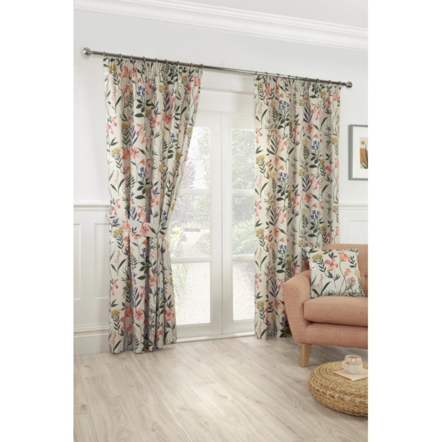 Sundour Meadow Lined Pencil Pleat Curtains - Multi - W 66 x D 54 - image 1