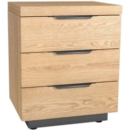Fusion Rustic Oak 3 Drawer Bedside Chest - thumbnail 1