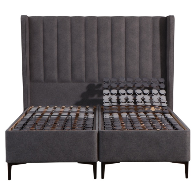 Tempur Suffolk Slim Disc Adjustable Divan Base - Single - 90cm x 200cm - Soho Light Grey - image 1