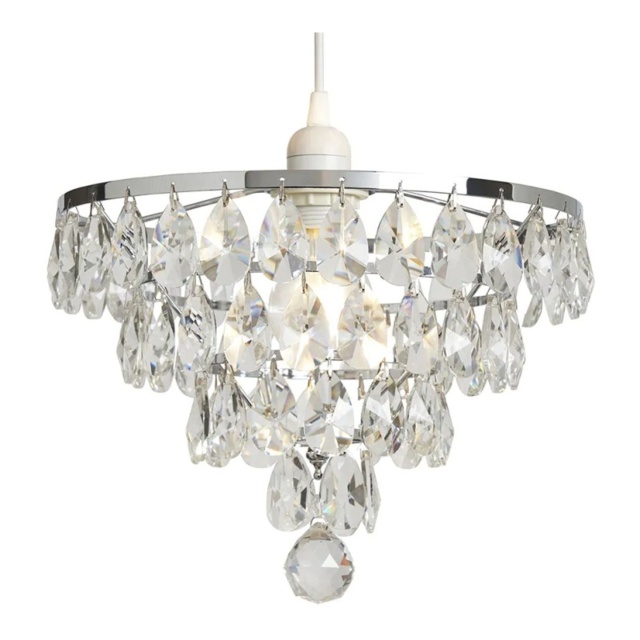BHS Elsa Easyfit Light Shade 30cm - Chrome - image 1