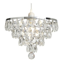 BHS Elsa Easyfit Light Shade 30cm - Chrome - thumbnail 1