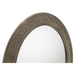 Julian Bowen Cadence Large Round Pewter Wall Mirror - thumbnail 3