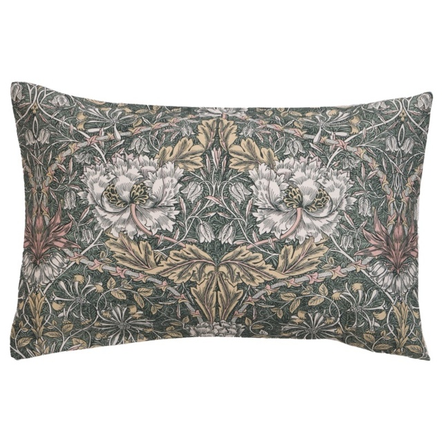 William Morris At Home Honeysuckle and Tulip Pillowcase Pair - Sage/Plaster - image 1