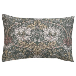 William Morris At Home Honeysuckle and Tulip Pillowcase Pair - Sage/Plaster