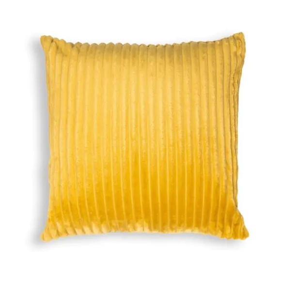 BHS Ribbon Velour Cushion 45cm - Ochre - image 1