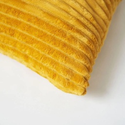 BHS Ribbon Velour Cushion 45cm - Ochre - thumbnail 3