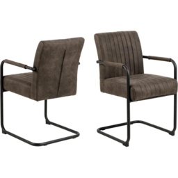 Adele Dining Chair With Armrest - Anthracite - thumbnail 5
