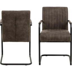 Adele Dining Chair With Armrest - Anthracite - thumbnail 6