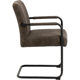 Adele Dining Chair With Armrest - Anthracite - thumbnail 7