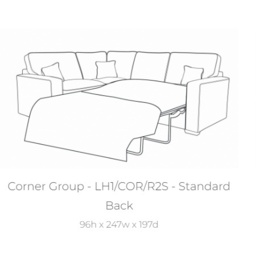 Bertie Standard Back Sofa Bed Corner Group - Fabric Grade D - FST/LFC/R2S - thumbnail 7