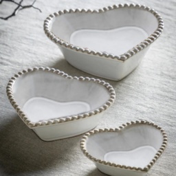 Beaded Heart Bowls Set of 3 - thumbnail 2