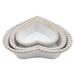 Beaded Heart Bowls Set of 3 - thumbnail 3