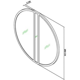 Calgary Mirror Satin Brass - thumbnail 4