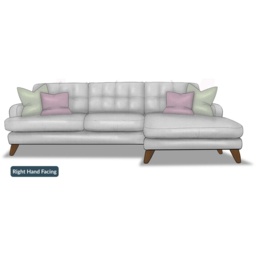 Reya Large 4 Seater Chaise Sofa in Fabric - LHF - Fabric Grade D - thumbnail 4
