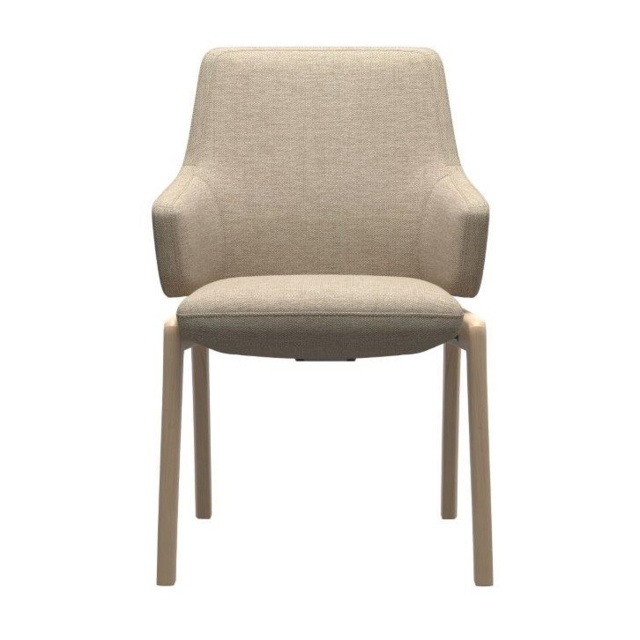 Stressless Vanilla Low Back D100 Dining Chair With Arms - Paloma Leather - image 1