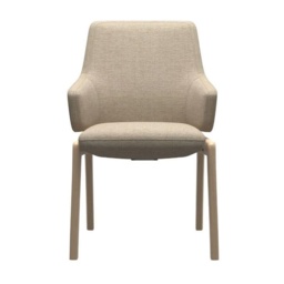 Stressless Vanilla Low Back D100 Dining Chair With Arms - Paloma Leather - thumbnail 1