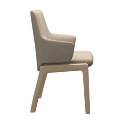 Stressless Vanilla Low Back D100 Dining Chair With Arms - Paloma Leather - thumbnail 2