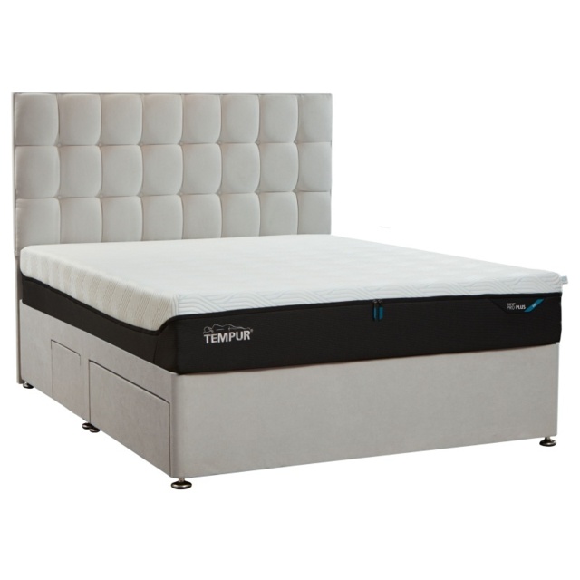 Tempur Buckingham Divan Base - King - 150cm x 200cm - No Drawers - Venice Anthracite - image 1