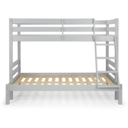 Julian Bowen Merlin Triple Sleeper Bunk Bed - Dove Grey - thumbnail 2
