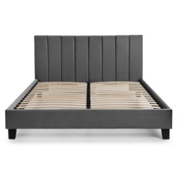Julian Bowen Rosa Velvet Bed In A Box - Grey - 135cm Double - thumbnail 4