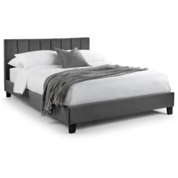 Julian Bowen Rosa Velvet Bed In A Box - Grey - 135cm Double - thumbnail 2