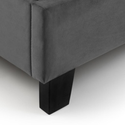 Julian Bowen Rosa Velvet Bed In A Box - Grey - 135cm Double - thumbnail 6