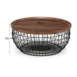 Julian Bowen Smithson Round Storage Coffee Table - thumbnail 7