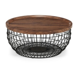 Julian Bowen Smithson Round Storage Coffee Table - thumbnail 3