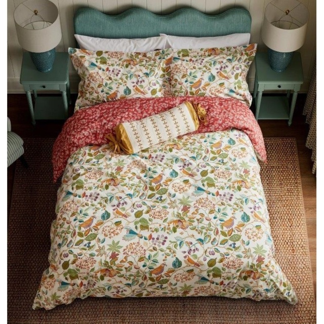 Sanderson National Trust Birds and Berries Duvet Set - Multi - Double - image 1