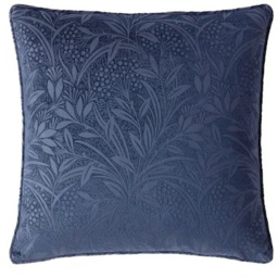 Laura Ashley Barley Embossed Cushion Midnight 50cm - Navy - thumbnail 2