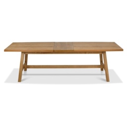 Brandon Rustic Oak 6-8 Seater Extending Dining Table - thumbnail 4