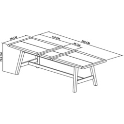 Brandon Rustic Oak 6-8 Seater Extending Dining Table - thumbnail 7