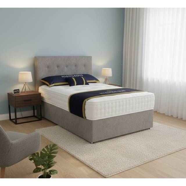 Highgrove Greenwich Mattress and Divan Set - 120cm Small Double - End Lift Ottoman - image 1
