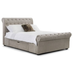 Julian Bowen Ravello Fabric Storage Bed With Drawers - 150cm King