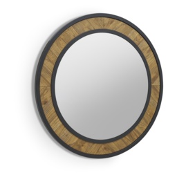 Winnipeg Rustic Oak Wall Mirror - thumbnail 2