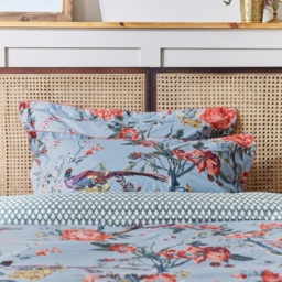 Joules Chinoise Floral Duvet Set - Blue - Single - thumbnail 2